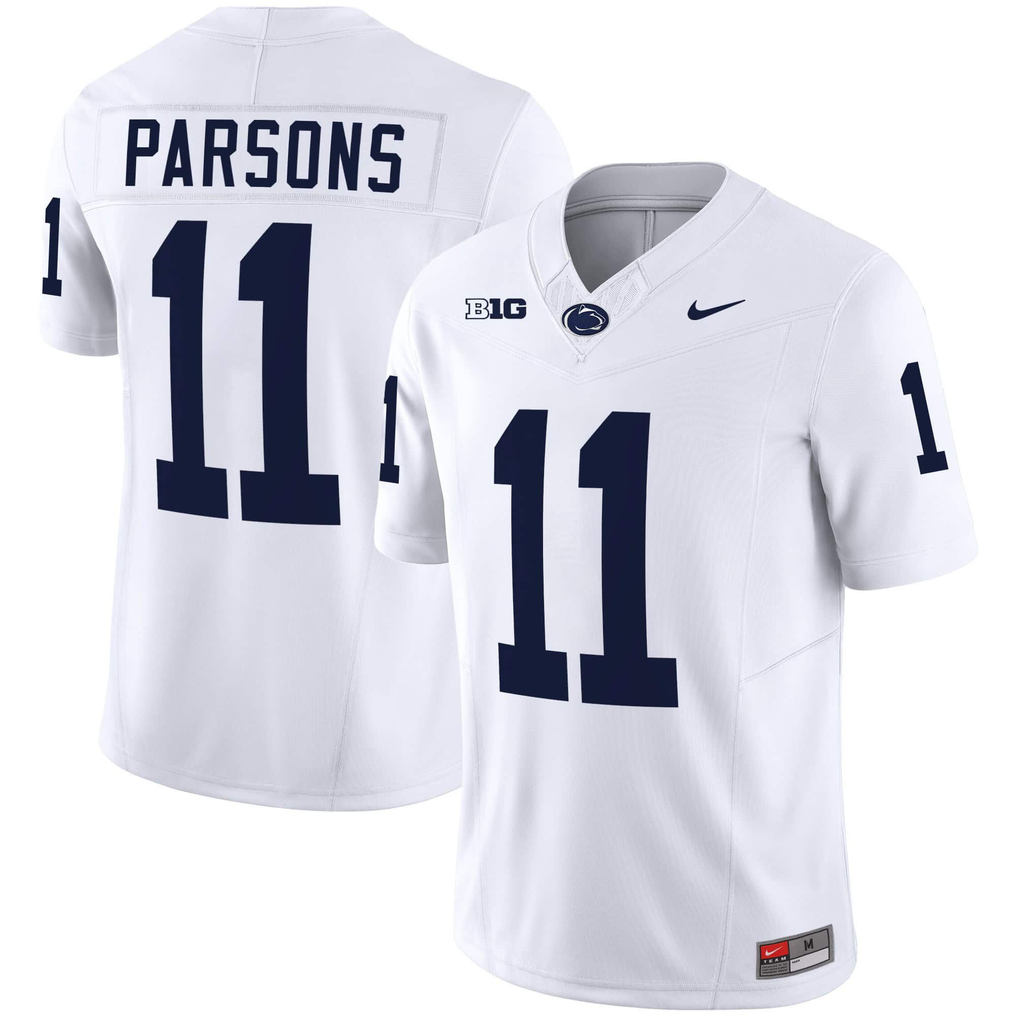 Men Penn State Nittany Lions #11 Parsons White 2024 Nike Vapor Limited NCAA Jersey